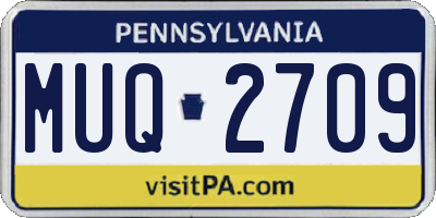 PA license plate MUQ2709