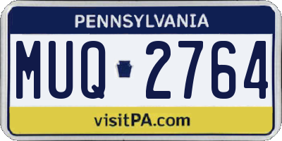 PA license plate MUQ2764
