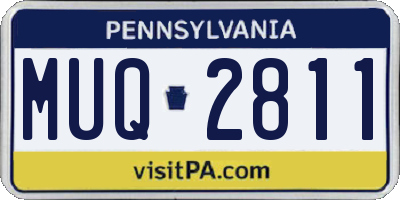 PA license plate MUQ2811