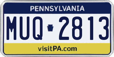 PA license plate MUQ2813