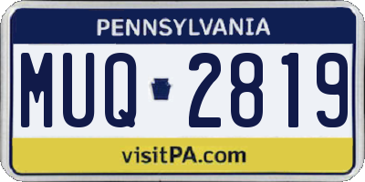 PA license plate MUQ2819