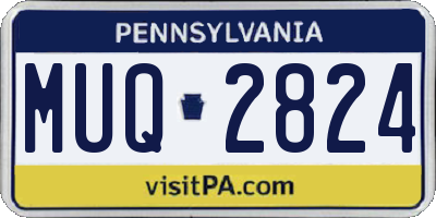 PA license plate MUQ2824