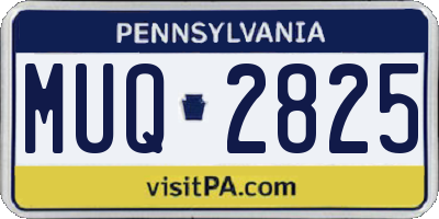 PA license plate MUQ2825