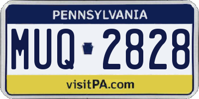 PA license plate MUQ2828