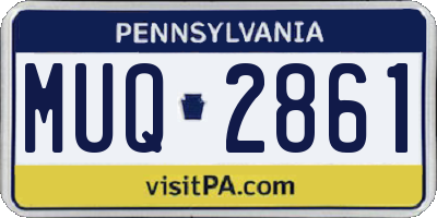 PA license plate MUQ2861