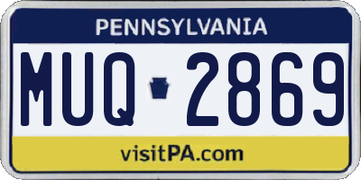 PA license plate MUQ2869