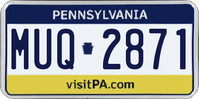 PA license plate MUQ2871