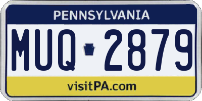 PA license plate MUQ2879