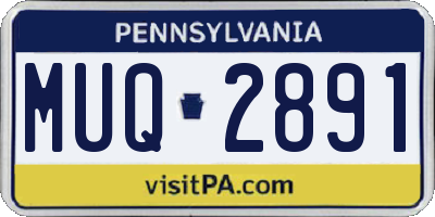PA license plate MUQ2891