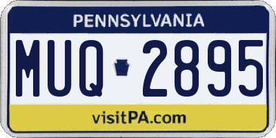 PA license plate MUQ2895