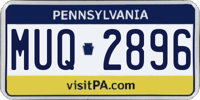 PA license plate MUQ2896