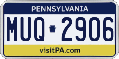 PA license plate MUQ2906