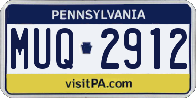 PA license plate MUQ2912