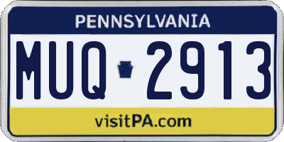 PA license plate MUQ2913