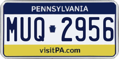 PA license plate MUQ2956