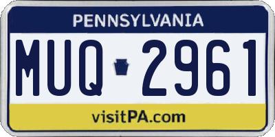PA license plate MUQ2961