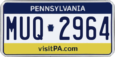 PA license plate MUQ2964