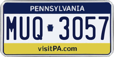 PA license plate MUQ3057