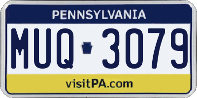 PA license plate MUQ3079