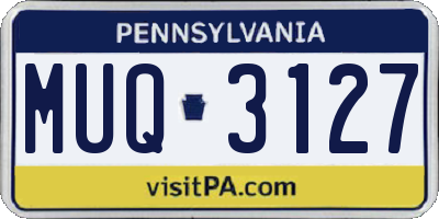 PA license plate MUQ3127