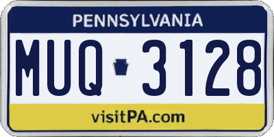 PA license plate MUQ3128