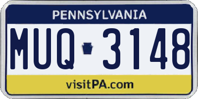 PA license plate MUQ3148