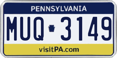 PA license plate MUQ3149