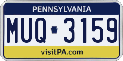 PA license plate MUQ3159