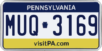PA license plate MUQ3169