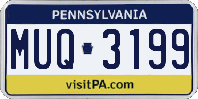 PA license plate MUQ3199