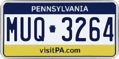 PA license plate MUQ3264
