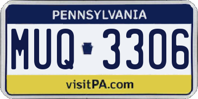 PA license plate MUQ3306