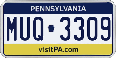 PA license plate MUQ3309