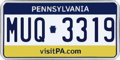 PA license plate MUQ3319