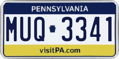 PA license plate MUQ3341