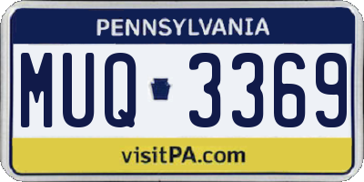 PA license plate MUQ3369