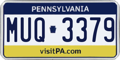PA license plate MUQ3379