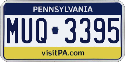 PA license plate MUQ3395