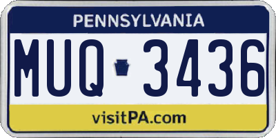 PA license plate MUQ3436