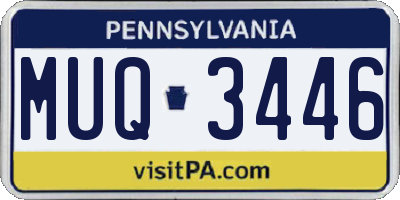 PA license plate MUQ3446