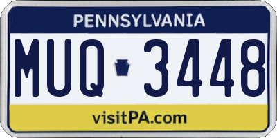 PA license plate MUQ3448