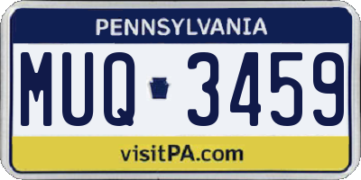 PA license plate MUQ3459