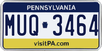 PA license plate MUQ3464
