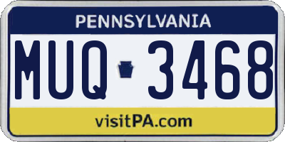 PA license plate MUQ3468