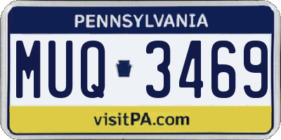 PA license plate MUQ3469