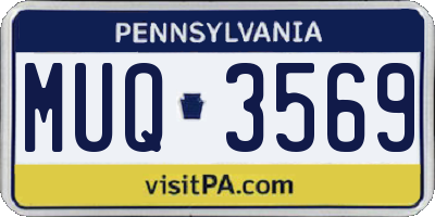 PA license plate MUQ3569