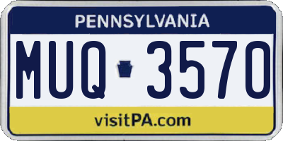 PA license plate MUQ3570