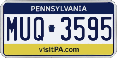 PA license plate MUQ3595