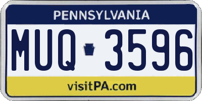 PA license plate MUQ3596