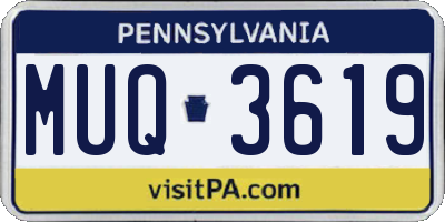 PA license plate MUQ3619
